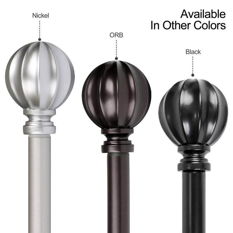 UTOPIA ALLEY 3/4 Inch Curtain Rod - Curtain Rods For Windows 48 to 86 Inch, Adjustable Drapery Rods