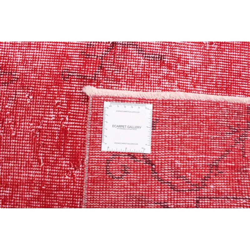 ECARPETGALLERY Hand-knotted Color Transition Dark Red Wool Rug - 5'4 x 6'0