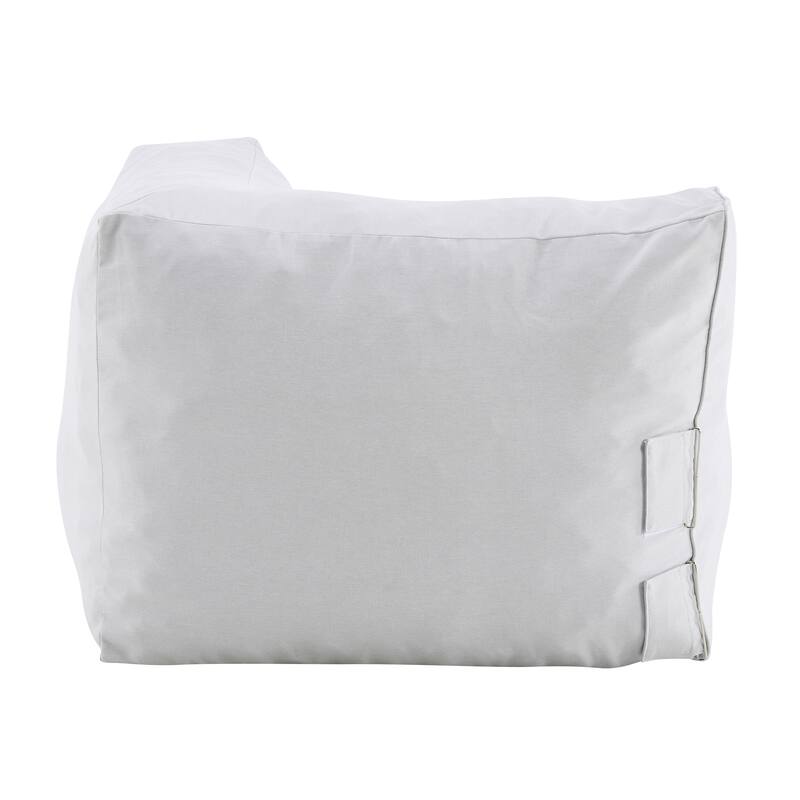 Christopher Knight Home - Nerissa 3-Piece Modular Outdoor/Indoor Bean Bag Sectional Sofa Set with Shredded Foam Filled & Ottoman