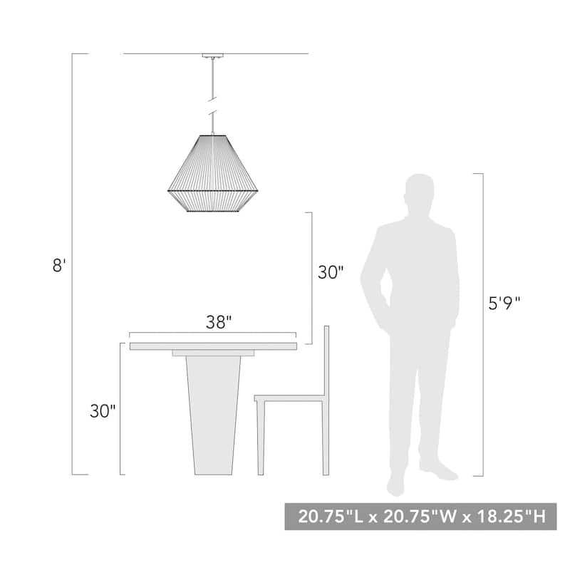 Valentina 20.75" Wide 3-Light Outdoor Pendant