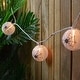 preview thumbnail 2 of 2, 10ct Black Spider Web Paper Lantern Halloween Lights 8.5ft White Wire