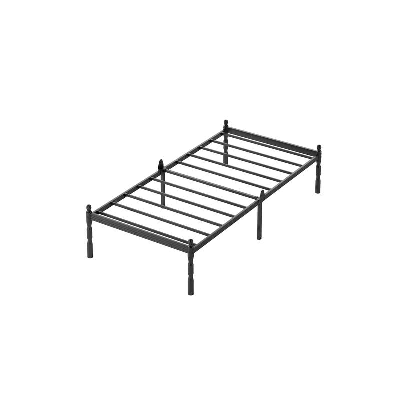 Heavy Duty Anti-Slip Metal Platform Bed with Side Baffles