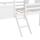 preview thumbnail 13 of 26, Stylish & Playfun Design Low Loft Bed with Roof, Ladder, Guardrail and Windows, Twin Size