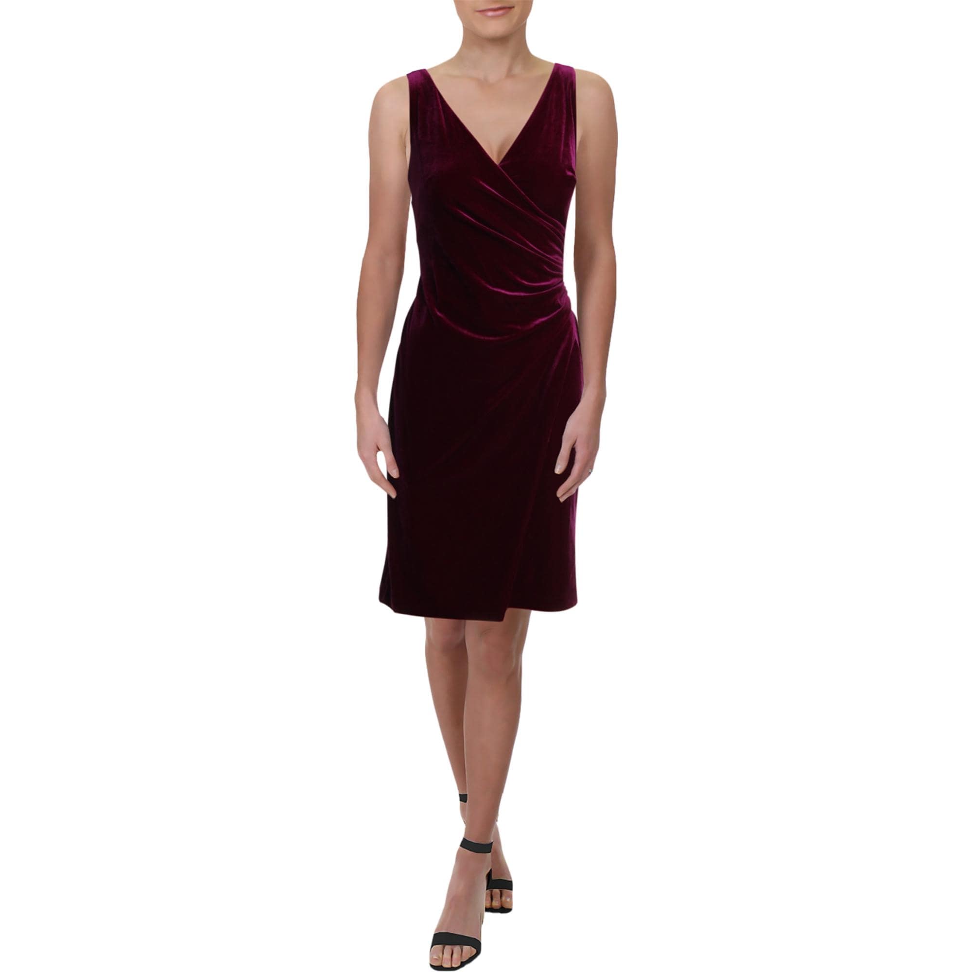 ralph lauren faux wrap dress