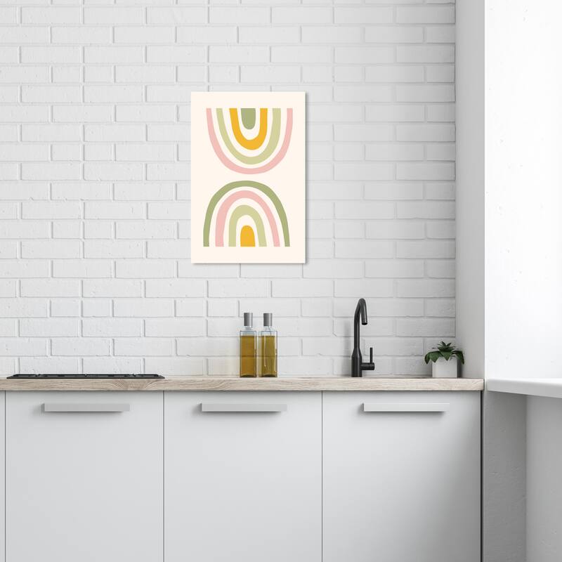 Wynwood Studio Canvas Abstract Watching My Garden Pink and Light Pink Modern & Contemporary Wall Art Canvas Print - 24 x 16