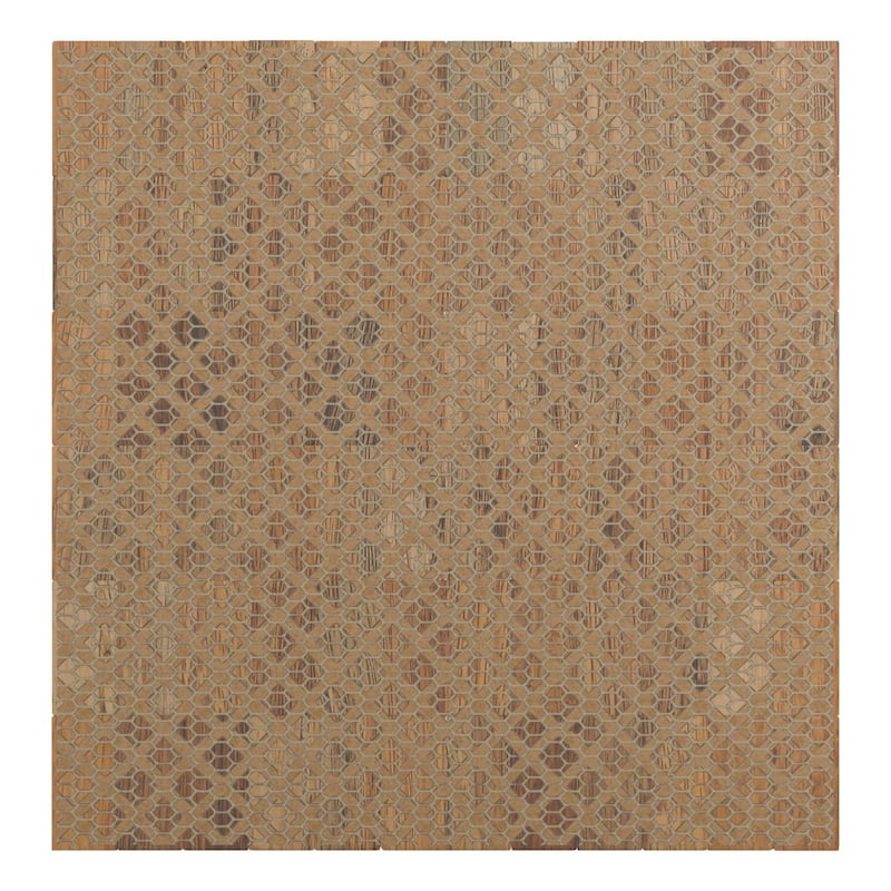 11 7/8"W x 11 7/8"H x 1/2"P Outland Wood Mosaic Wall Tile, Old Boat Wood - 11 7/8"W x 11 7/8"H x 1/2"P