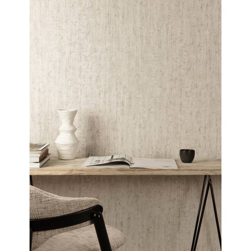 Chesapeake Ramona Beige Distressed Texture Wallpaper