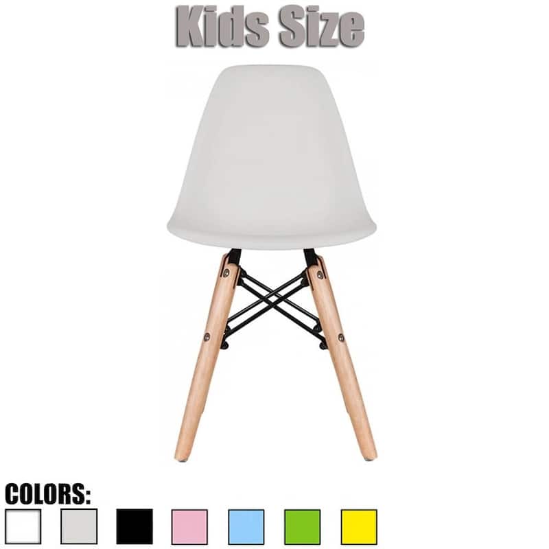 Kids Toddler Chair Side No arm Armless Natural Wood Legs Eiffel For Kitchen Desk Work Bedroom Playroom Preschool