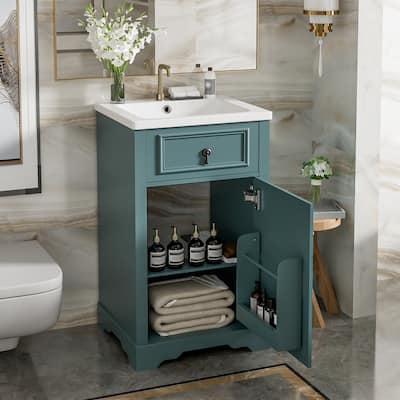 20-Inch Bathroom Vanity with Ceramic Sink