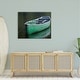 preview thumbnail 10 of 8, Stupell Industries Green Rowboat Canoe Floating Lake Dock Photography Canvas Wall Art, Design by Daphne Polselli
