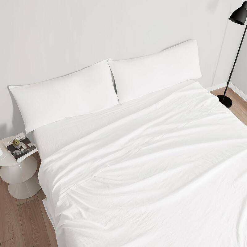 Dark Sky Reserve® - Bamboo Linen Sheet Set - Portugal Made - Pure White