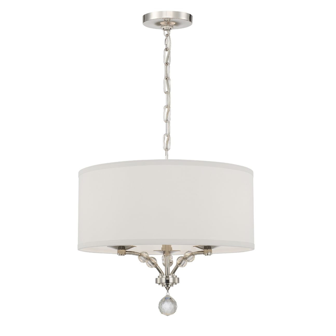 Crystorama Lighting Group Mirage 3 Light 18" Wide Drum Chandelier with - Polished Nickel