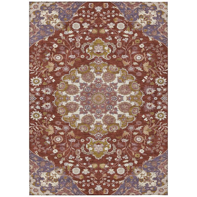 Machine Washable Indoor/ Outdoor Global Eckley Chantille Rug