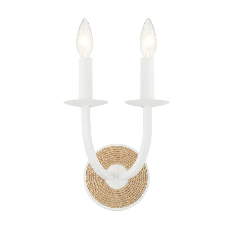 Minka Lavery 2122 Lanton 2 Light 11" Tall Wall Sconce - Sand White