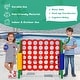 preview thumbnail 5 of 28, Costway Giant 4 in A Row Jumbo 4-to-Score Game Set W/Storage Carrying - See Details