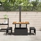 preview thumbnail 4 of 39, vidaXL 3/4 Piece Garden Dining Set with Cushions Black Poly Rattan Acacia