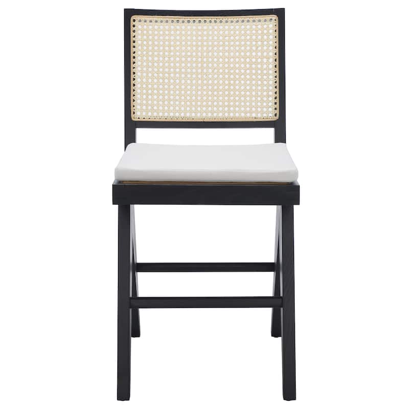 SAFAVIEH Couture Meine Rattan 22-inch Counter Stool - 18 In. W x 23 In. D x 38 In. H - 18Wx23Dx38H