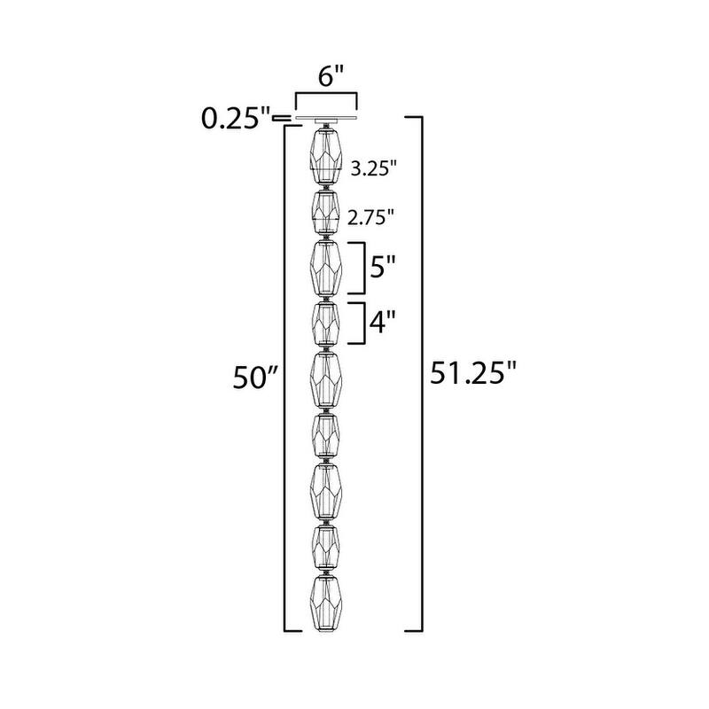 Studio M SM24864BC Dolce Vita 6" Wide Crystal Mini Pendant