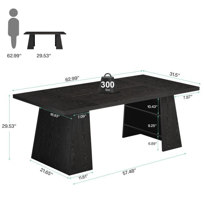 63 Inches Large Executive Office Desk Computer Conference Table