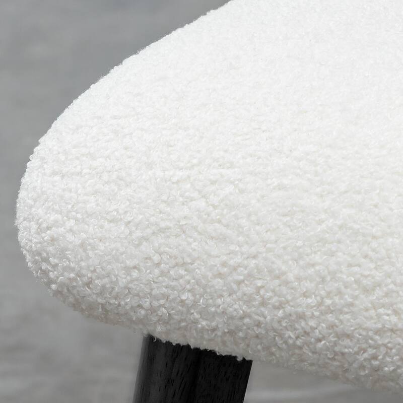 2Pcs Upholstered Dining Chairs Modern Fabric Kitchen Chairs with Padded Seat & Sturdy Wood Legs Side Chairs