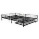 preview thumbnail 11 of 14, Black Full Over Full Metal Bunk Bed with Trundle & Able to Split