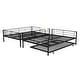 preview thumbnail 11 of 95, Metal Bunk Bed with Trundle Ladder High Guardrail Heavy-Duty Steel Loft Bed Frame with Safety Rail Able to Split