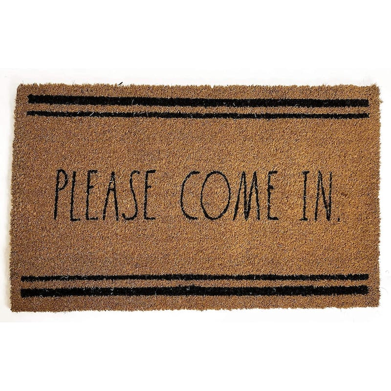 Rae Dunn Eviromentally Friendly Coir Welcome Mat - 18" x 30"