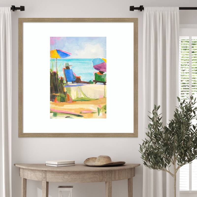 Sitting No. 2 by Sally Wille Wood Framed Wall Art Print