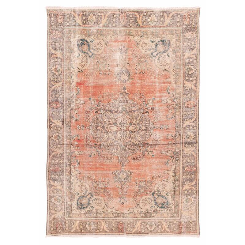 ECARPETGALLERY Hand-knotted Antalya Vintage Dark Copper Wool Rug - 5'9 x 8'9