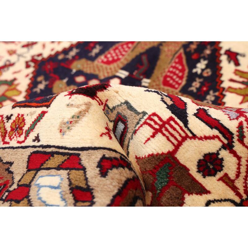 ECARPETGALLERY Hand-knotted Teimani Cream Wool Rug - 3'6 x 6'11