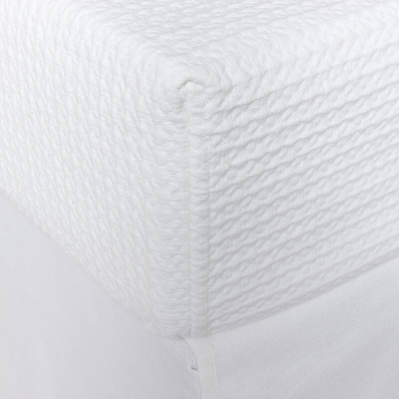 Cottage Home Waffle Box Spring Cover - King - White