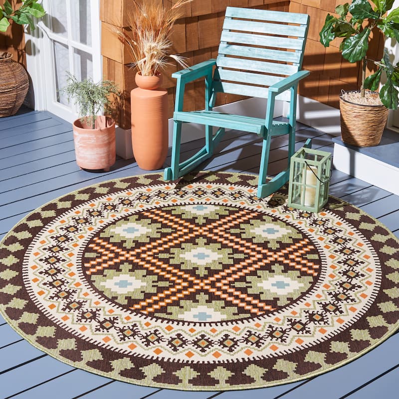 SAFAVIEH Veranda Eyvor Indoor/ Outdoor Waterproof Patio Backyard Rug