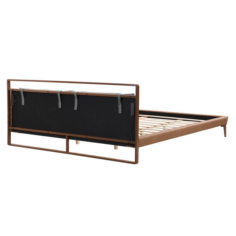 Leather King Bed