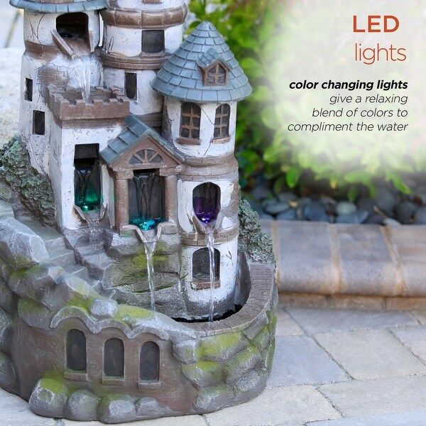 Alpine Corporation USA1368 Outdoor Floor Tiered Fairy Castle