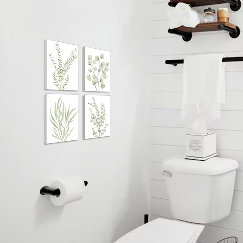 Wall Art, Sage Green Eucalyptus Leaf Prints