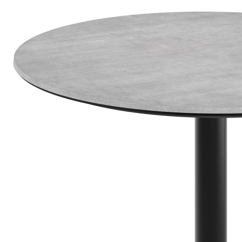 Commercial HPL Tabletop with Table Height Round Base - 36"W x 36"D x 29.5"H