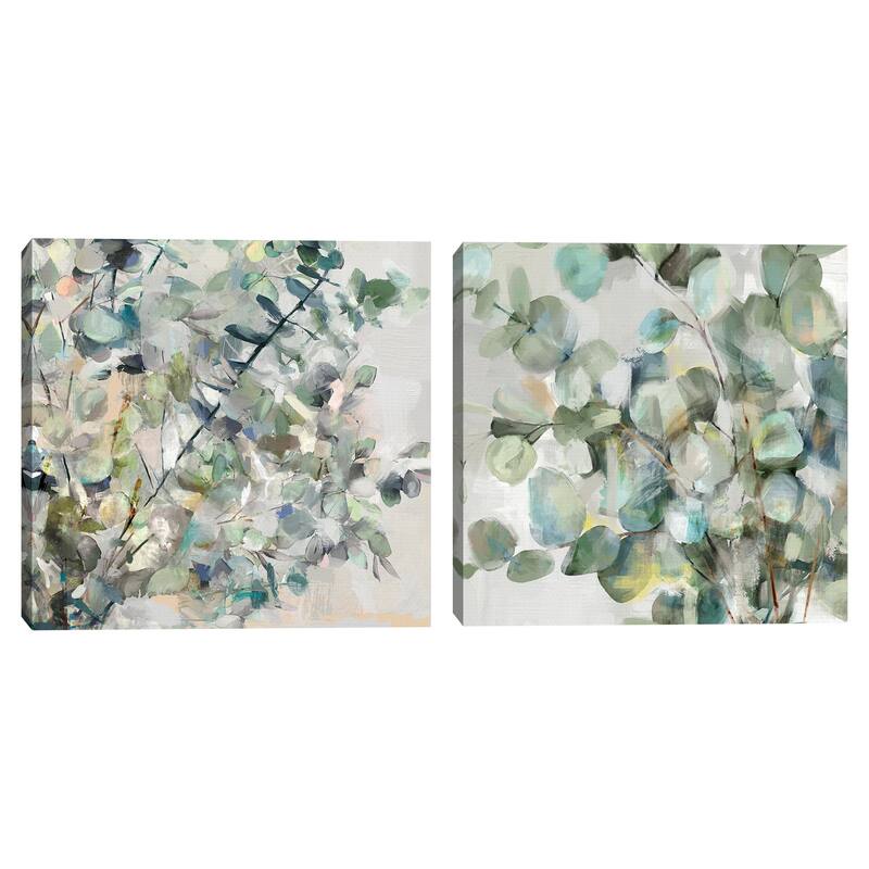 Essential Greens I, II Crop by Studio Arts Canvas Art Prints