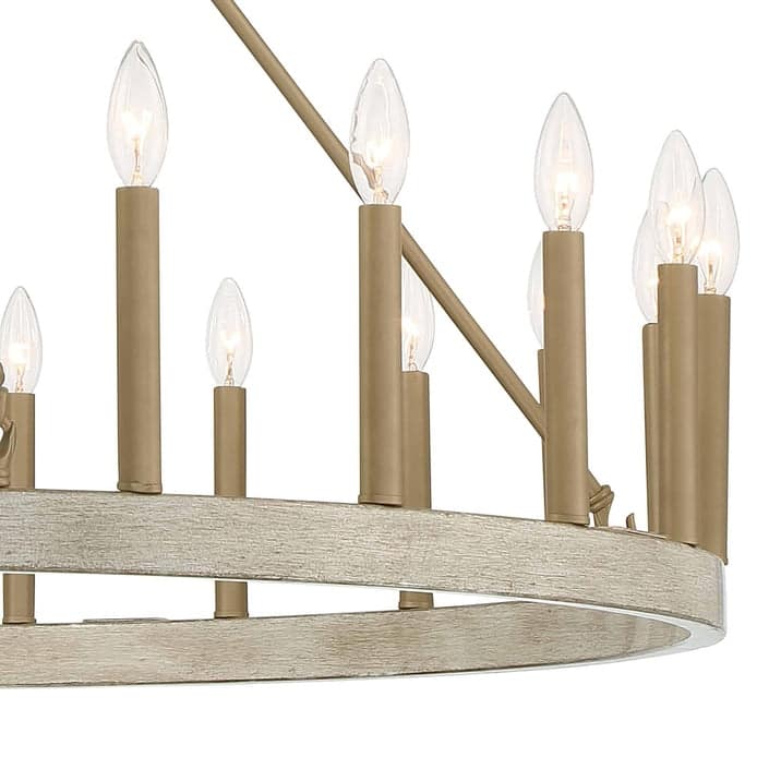 Acroma 24 Light Modern Farmhouse Wagon Wheel Chandelier-UL Certified - N/A