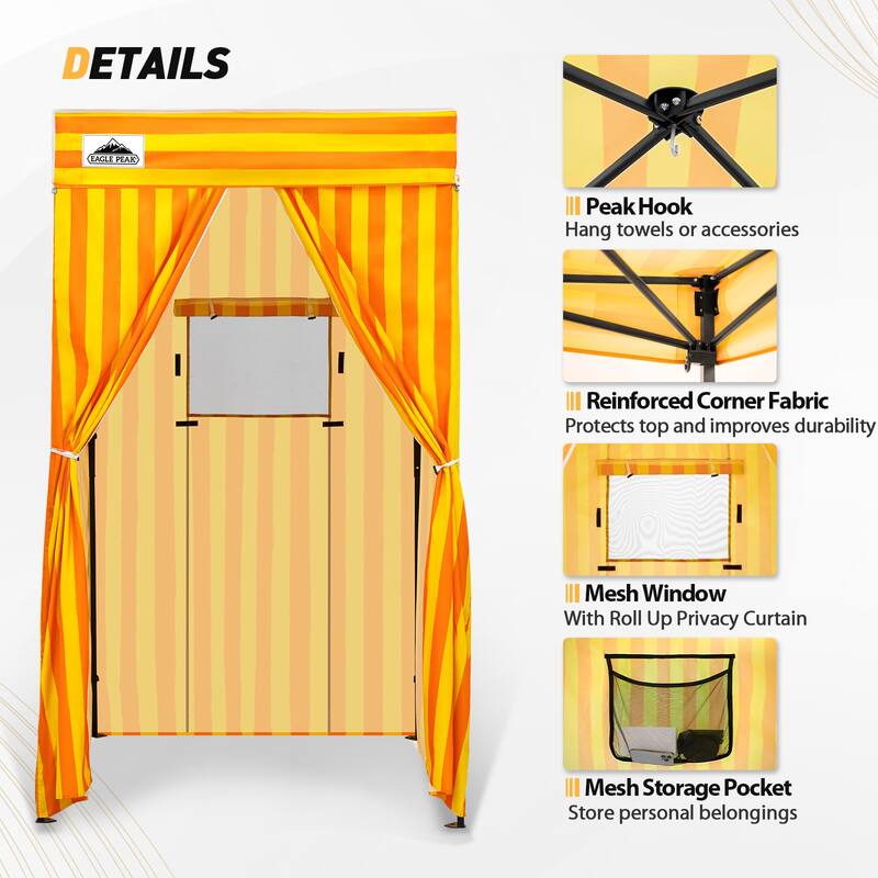 EAGLE PEAK Flex Compact 4x4 Pop-up Canopy Changing Room, Portable Privacy Dressing Room