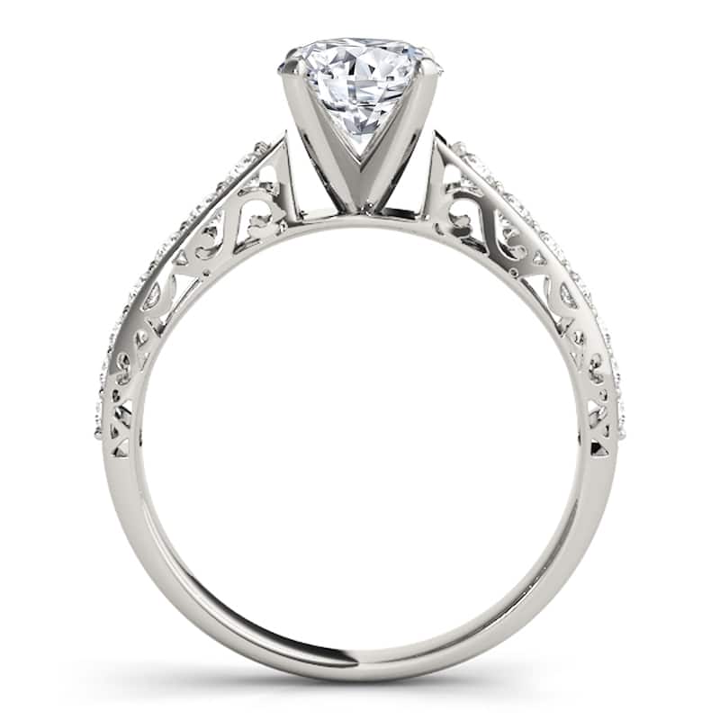 Auriya 14k White Gold Lab Grown Round Diamond Engagement Ring 0.50 to 5.00 ct. tw. (F-G VS)