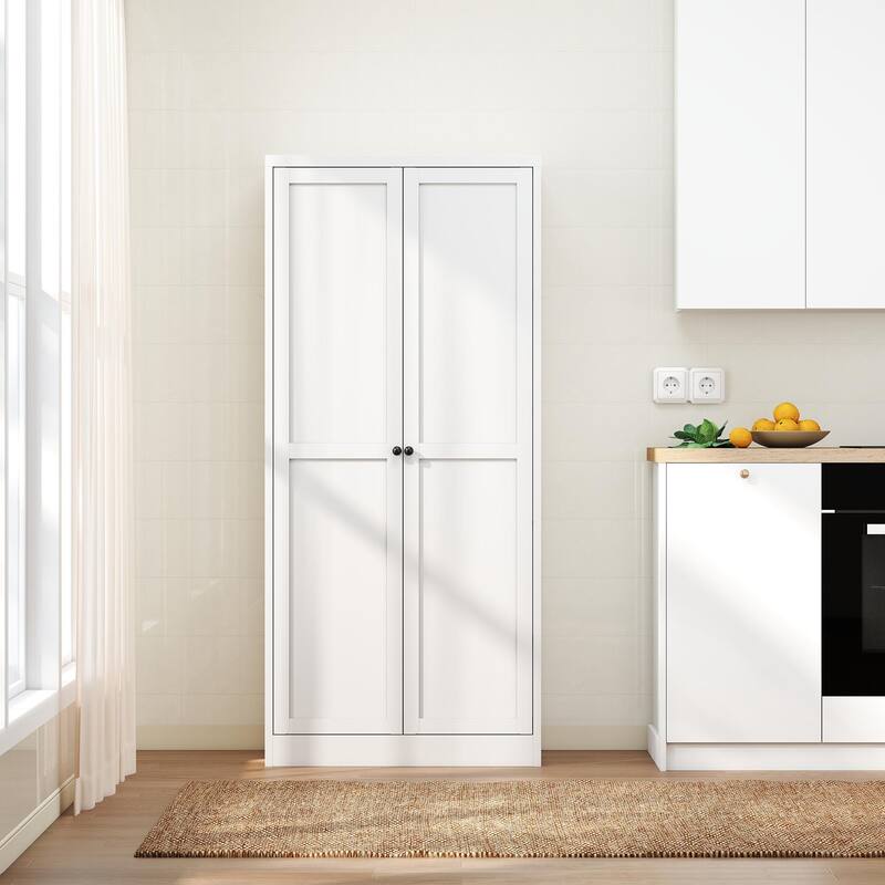 61"Metal Kitchen Pantry Cabinet Adjustable Storage with 4 Shelves, Heavy Duty Freestanding Pantry Organizer for Kitchen,Pantry
