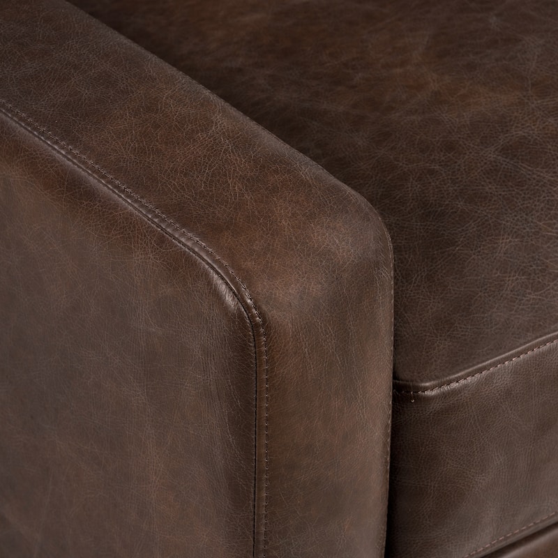 Poly & Bark Sorrento 35" Lounge Chair - Full Grain Genuine Italian Leather
