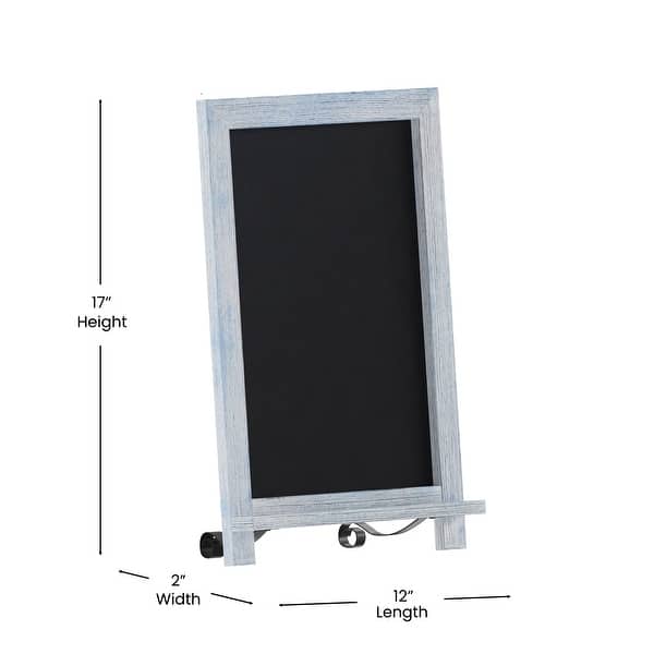 dimension image slide 1 of 10, Freestanding Tabletop or Wall Mount Magnetic Chalkboard
