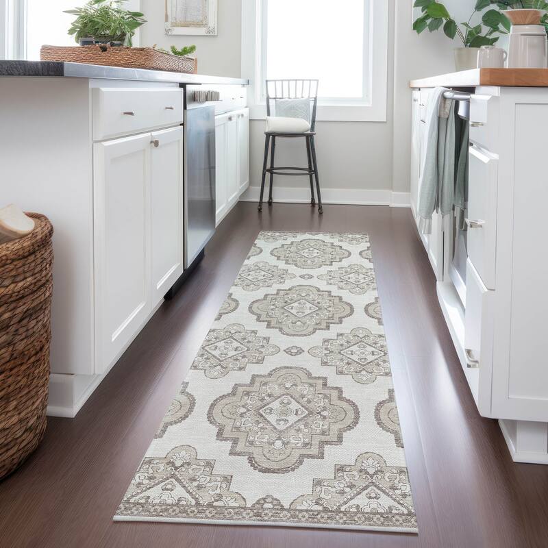 Machine Washable Indoor/ Outdoor Chantille Moroccan Boho Rug