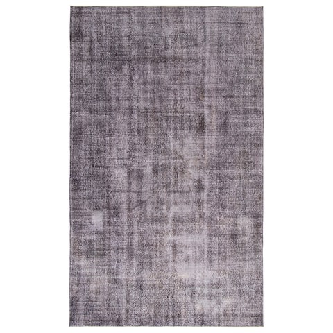 ECARPETGALLERY Hand-knotted Color Transition Black Wool Rug - 6'6 x 10'8