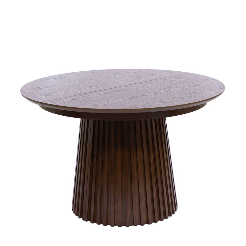 Christopher Knight Home - Camden Modern Expandable Oval Dining Table Base with Fluted Pedestal Design