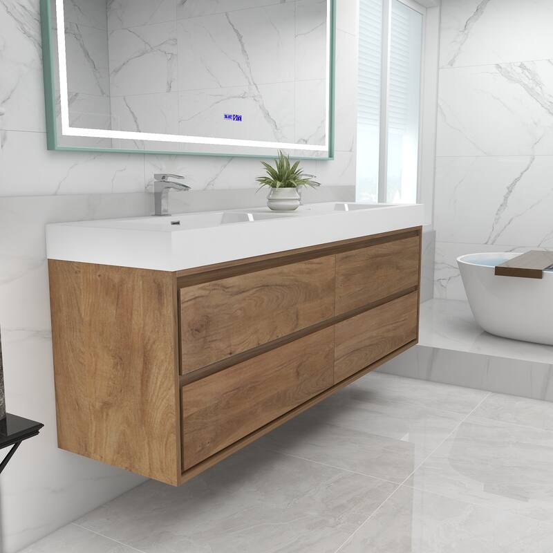 Morava 72" Floating Vanity with Double Sink - 72