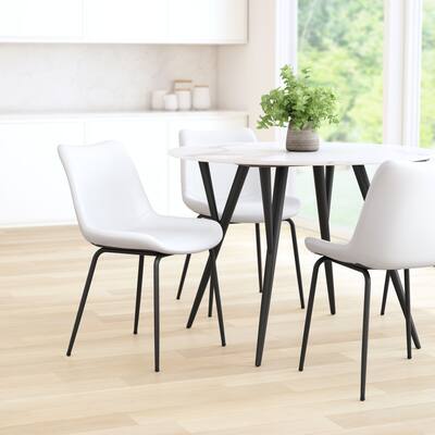 Brown Dining Chair (Set of 2) White