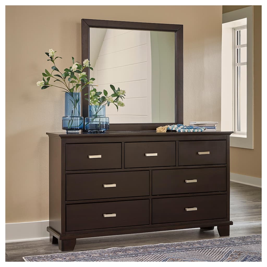 Signature Design by Ashley Covetown Dark Brown Dresser and Mirror