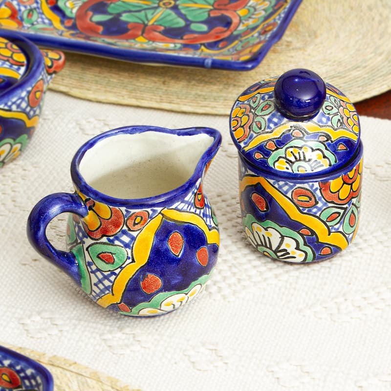 Novica Handmade Hidalgo Fiesta Creamer And Sugar Bowl (Set Of 2)